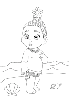 Baby Moana coloring page