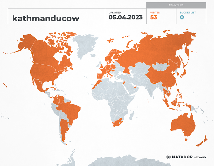 My travel map