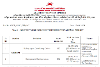 AIASL Chennai Recruitment 2024
