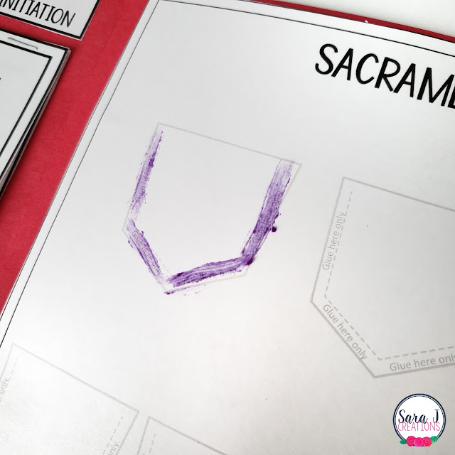 Sacrament sort as part of Catholic Sacraments Lapbook for kids