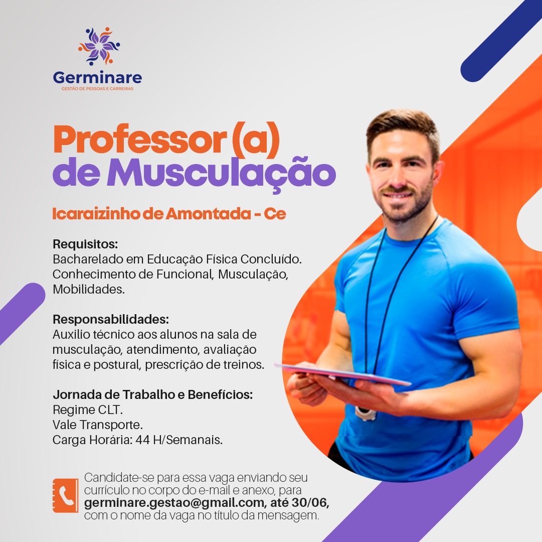  PROFESSOR(A) DE MUSCULAÇÃO
