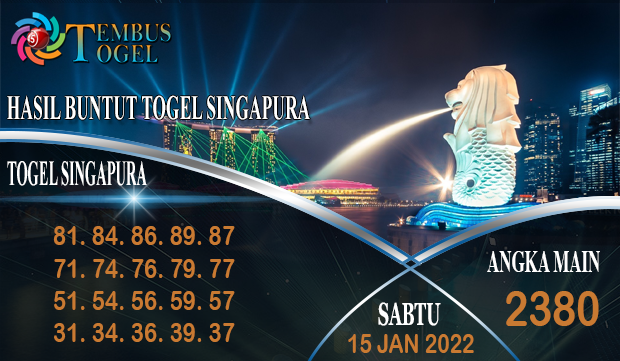 Hasil Buntut Togel Singapura, Sabtu 15 January 2022