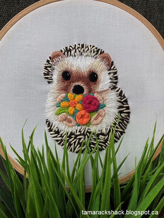 Hedgehog embroidery kit for beginners