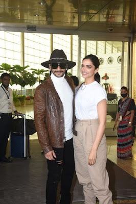 Deepika and Ranveer Singh spotted at Airport