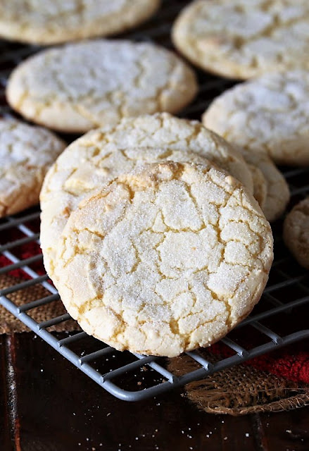 Cake Mix Sugar Cookies on Cooling Rack Image