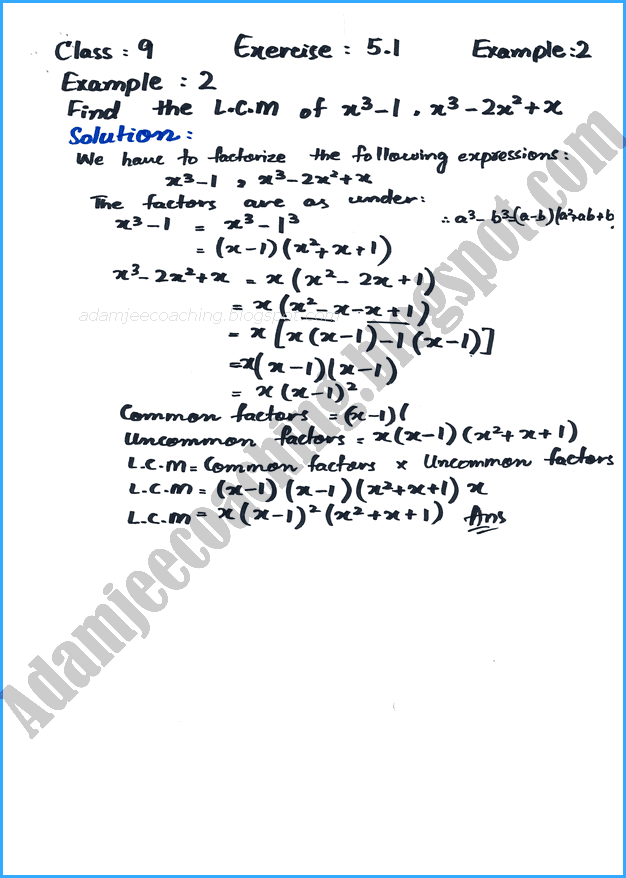 algebraic-manipulation-exercise-5-1-mathematics-9th