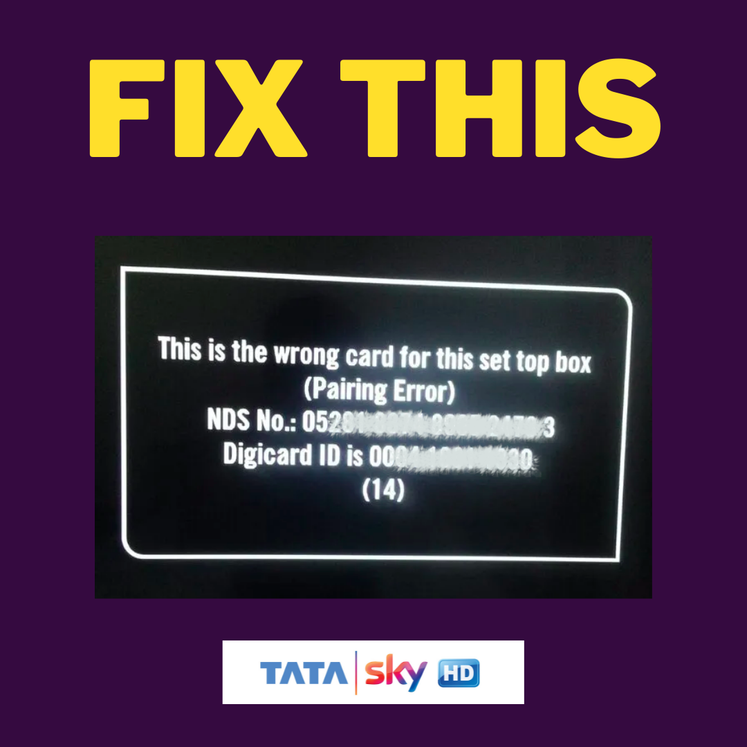 Tech Satori Fix Tata Sky Pairing Error