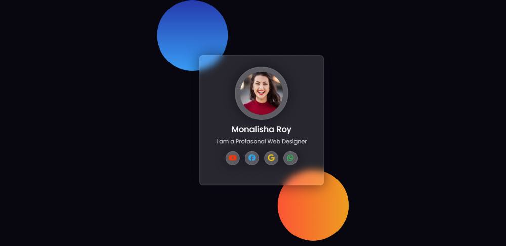 Glassmorphism Profile Card