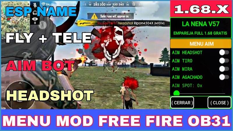 MENU MOD FREE FIRE OB31 -MOD AUTO HEADSHOT 100%, AIM BOT, AUTO GHIM ĐẦU, CHẠY NHANH, KHÔNG LỖI VĂNG GAME V7