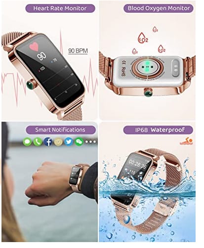 BOCLOUD Fitness Tracker with 12 Sport Modes Womens Smartwatch