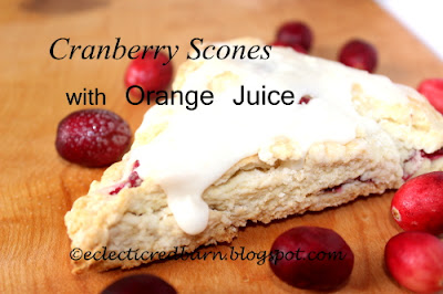 Fresh Cranberry Scones. #breakfast #dessert #eclecticredbarn