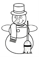 Snowman coloring sheet