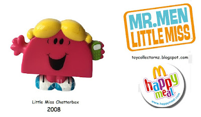 McDonalds Mr Men Little Miss Happy Meal Toys 2008 Australia and New Zealand Little Miss Chatterbox Toy