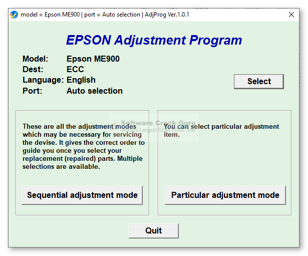 EPSON ME Office 900WD (ECC) Resetter Tool + Keygen Free Download