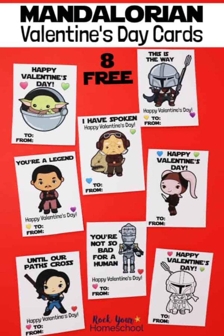 Mandalorian printable valentines for kids