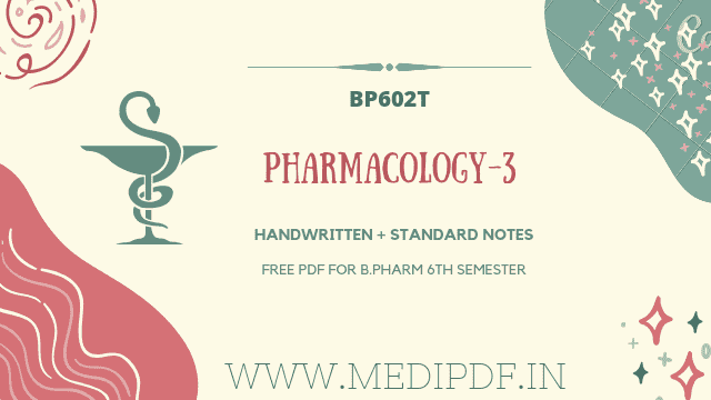 Pharmacology-3-B-Pharm-6th-Sem-Notes-Cover-Image