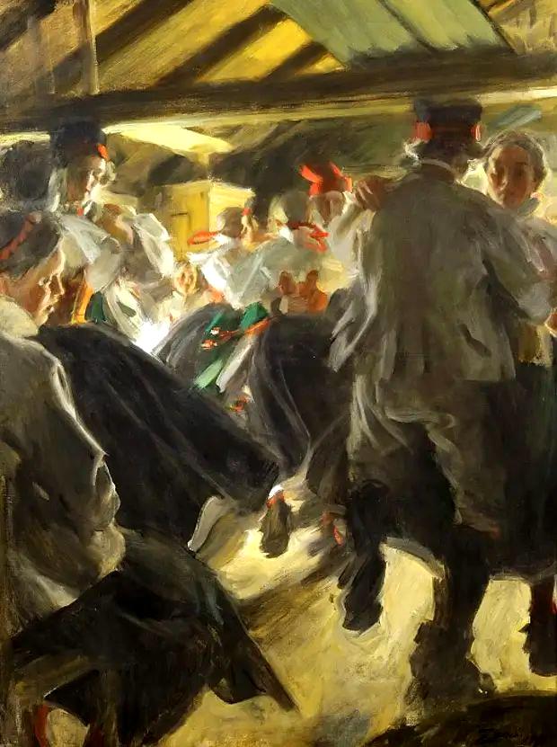 Dancing in Gopsmore, 1914 , Zorn Museum, Moore