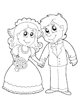 wedding couple Coloring Pages