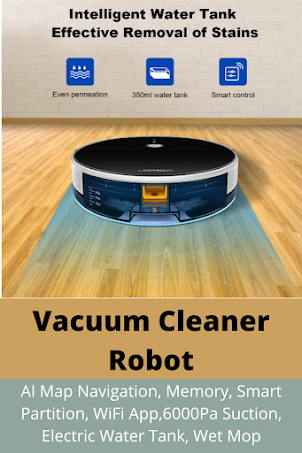 ABIR X6 Robot Vacuum Cleaner, Visual Navigation,APP Virtual Barrier