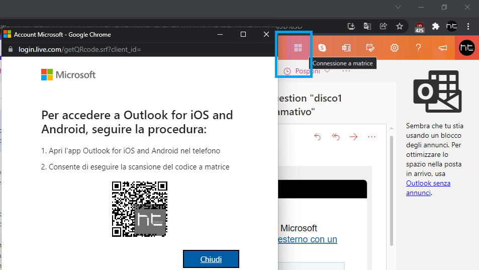Outlook.com adesso genera codice QR per accessi su Android e iOS