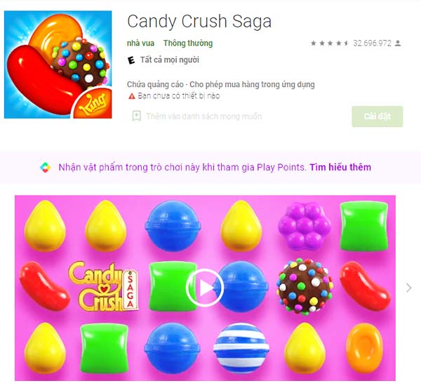 Tải Candy Crush Saga về điện thoại, PC miễn phí a