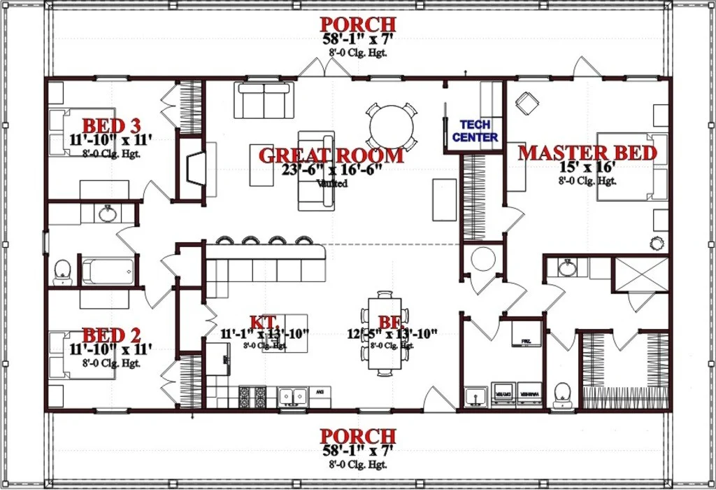 Layout 1800 Sq Ft Ranch House Plans