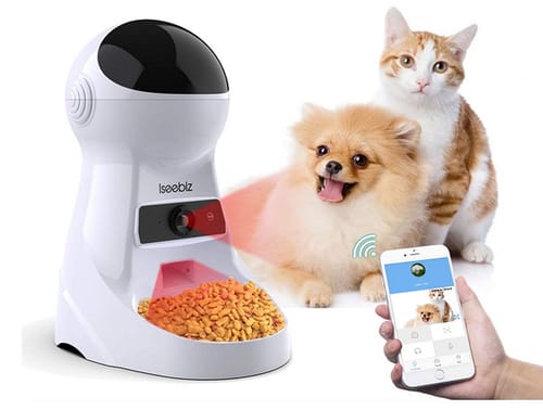 Iseebiz Camera 3L App Control Smart Feeder Cat Dog Dispenser