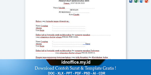 Contoh Surat Perjanjian MOU di Sekolah
