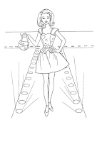 Top model on the runway coloring Pages