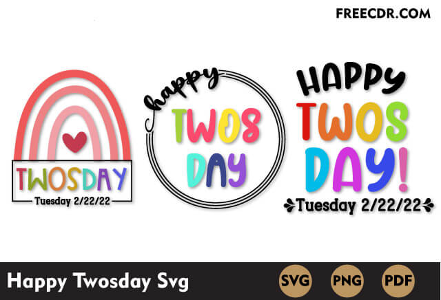 Happy Twosday SVG Free