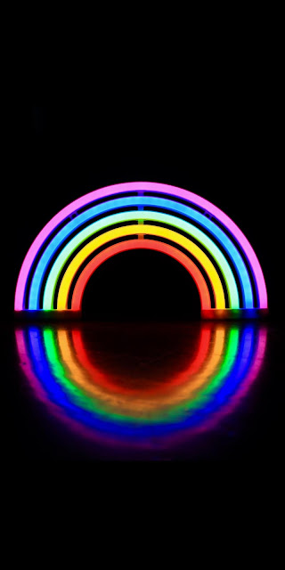 Download Rainbow iPhone Dark Wallpaper - XFXWallpapers Blog.