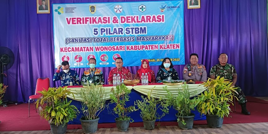 Wakili Danramil, Babinsa Wonosari Sukseskan Verifikasi Dan Deklarasi 5 Pilar STBM Kecamatan Wonosari