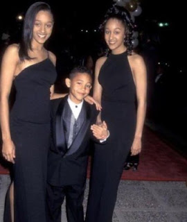 Tahj Mowry with his identical twins sister