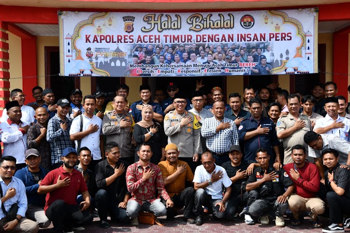 Halal Bihalal Bersama Insan Pers, Ini Harapan Kapolres Aceh Timur