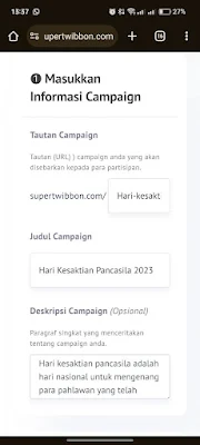 isi form submit twibbon di supertwibbon