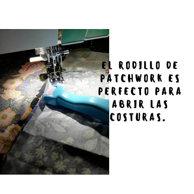 Rodillo de patchwork para aplanar costuras