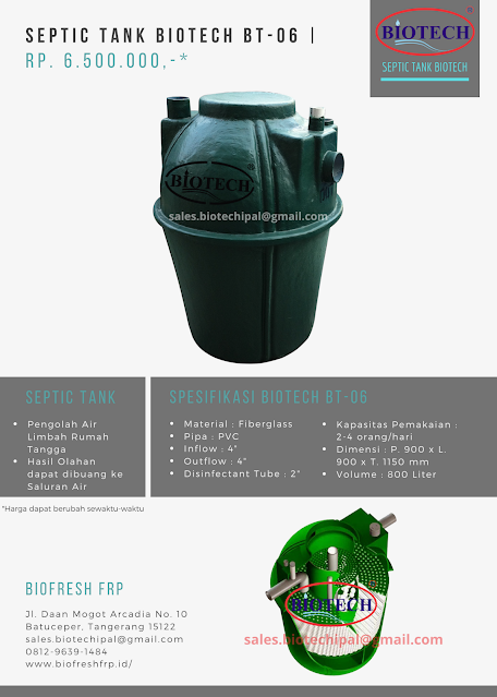 Septic Tank Biotech BT 6