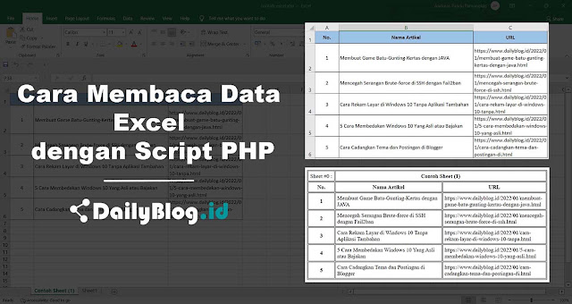 Cara Membaca Data Excel dengan Script PHP