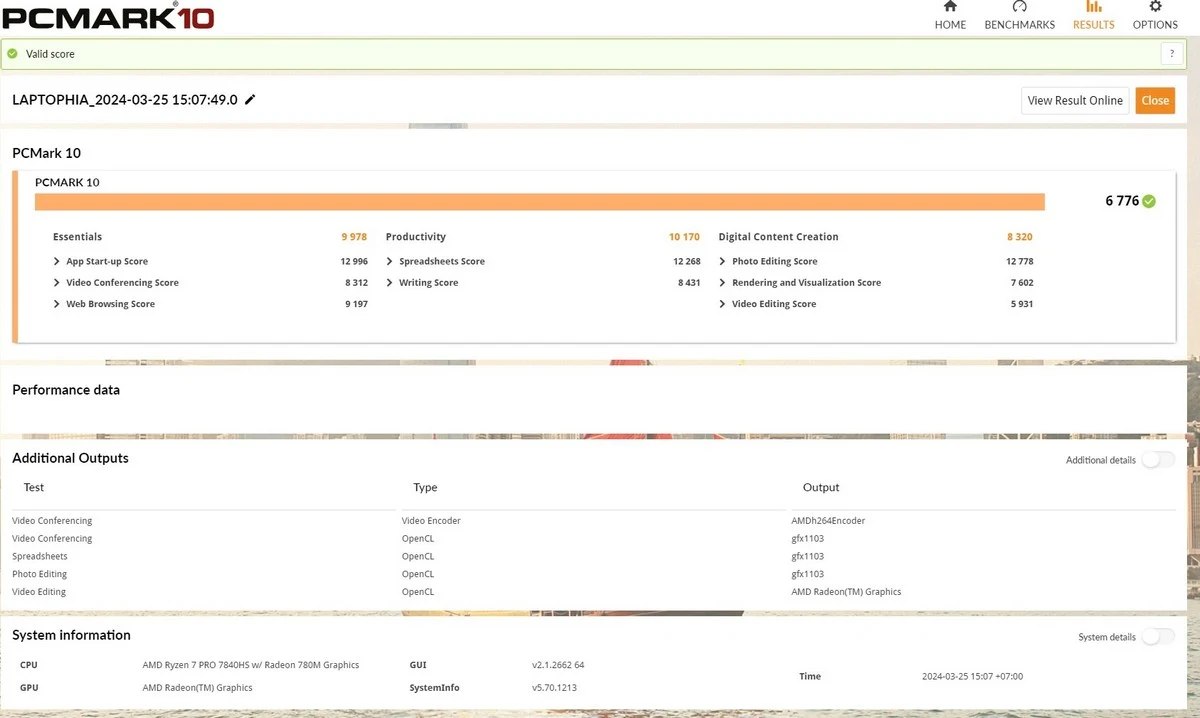 Benchmark HP ZBook Firefly 14 G10 A