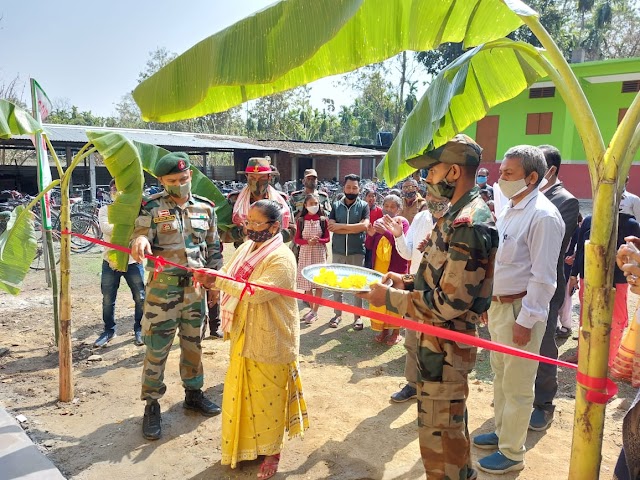 Red Horns Division constructed public toilet