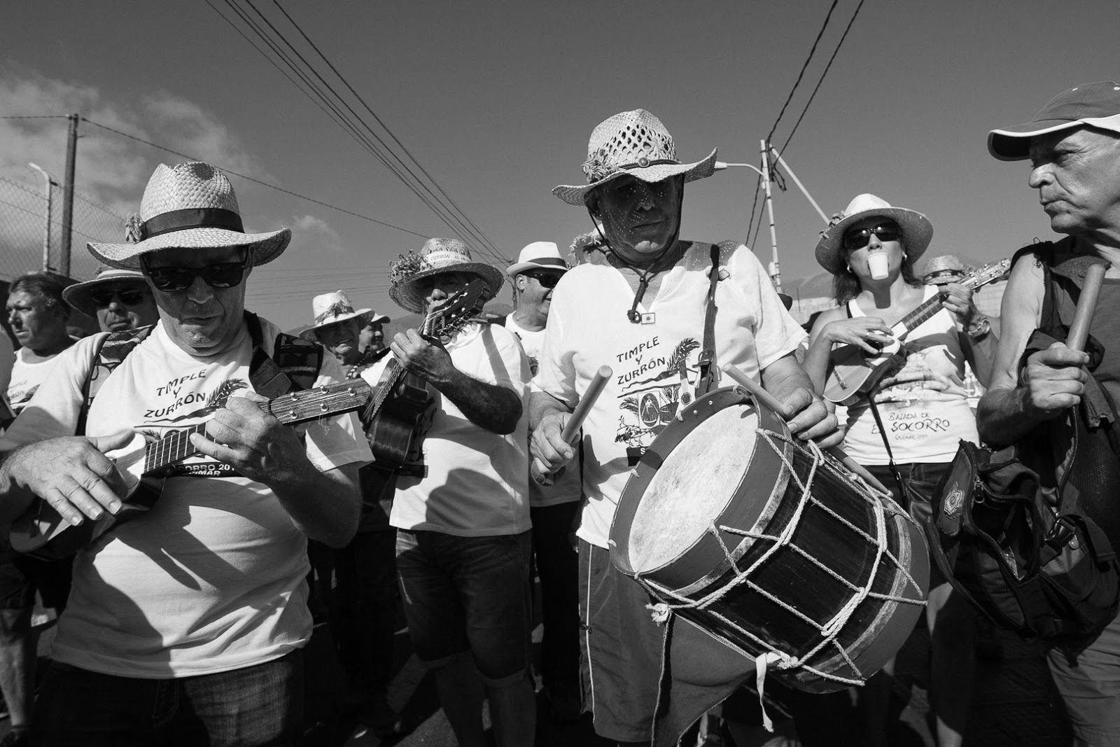 Romeria, Guimar - Socorro; Procession with music, drums