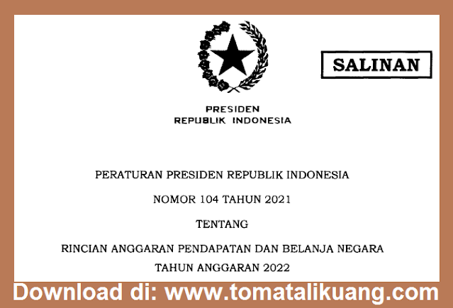 peraturan presiden perpres rincian apbn tahun 2022 pdf tomatalikuang.com