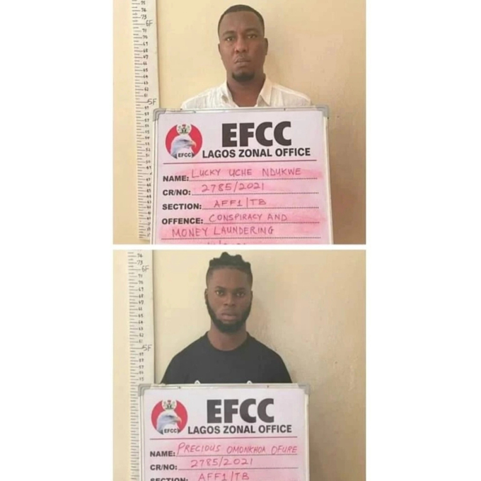 EFCC Arrest Obi Cubana Manager, One Other For Alleged $164,000 Money Laundering in Lagos (Photos) 