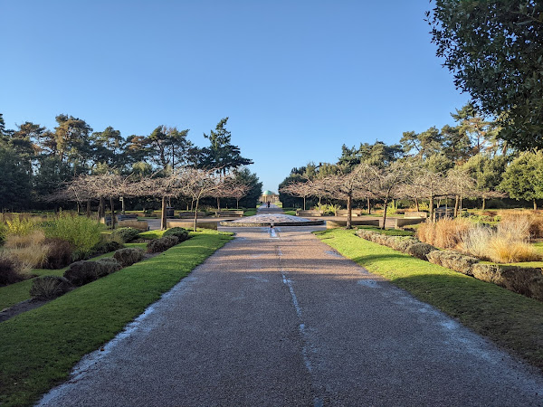 The bandstand from the rose garden after the run