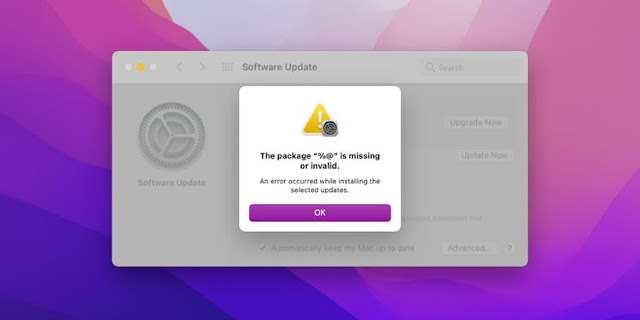 Cách sửa lỗi "The package '%@' is missing or invalid" khi cập nhật lên macOS Monterey