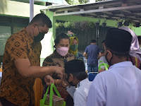 Berbagi Kasih Di Hari Natal, Dandim Tegal Beri Santunan Yatim Piatu