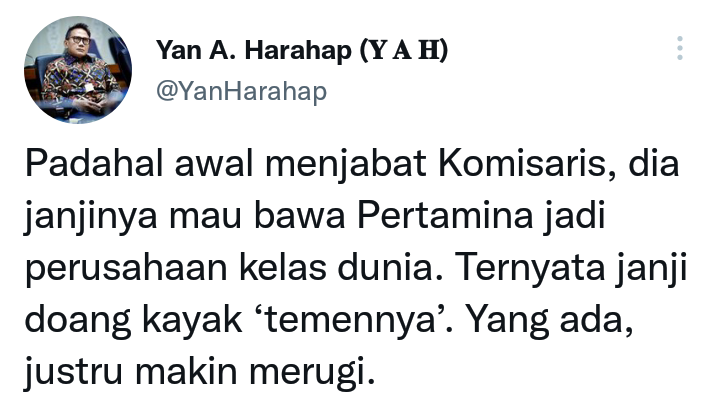 Pertamina Rugi Rp11 Triliun, Ahok Jadi Sorotan: "Ternyata Janji Doang, Kayak Temennya!"