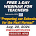 FREE 1-DAY WEBINAR FOR TEACHERS (From VIBAL) Register here