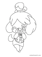 coloring page of Animal Crossing- Isabelle