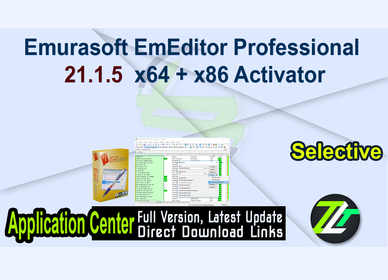 Emurasoft EmEditor Professional 21.1.5  x64 + x86 Activator